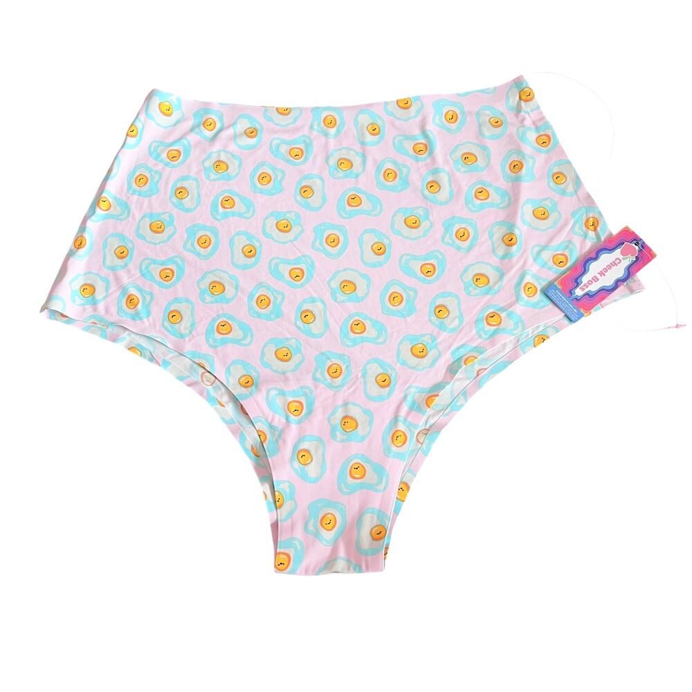 Cheek Boss Super High Waisted Cheeky Panty Fried Eggs Size 2XL